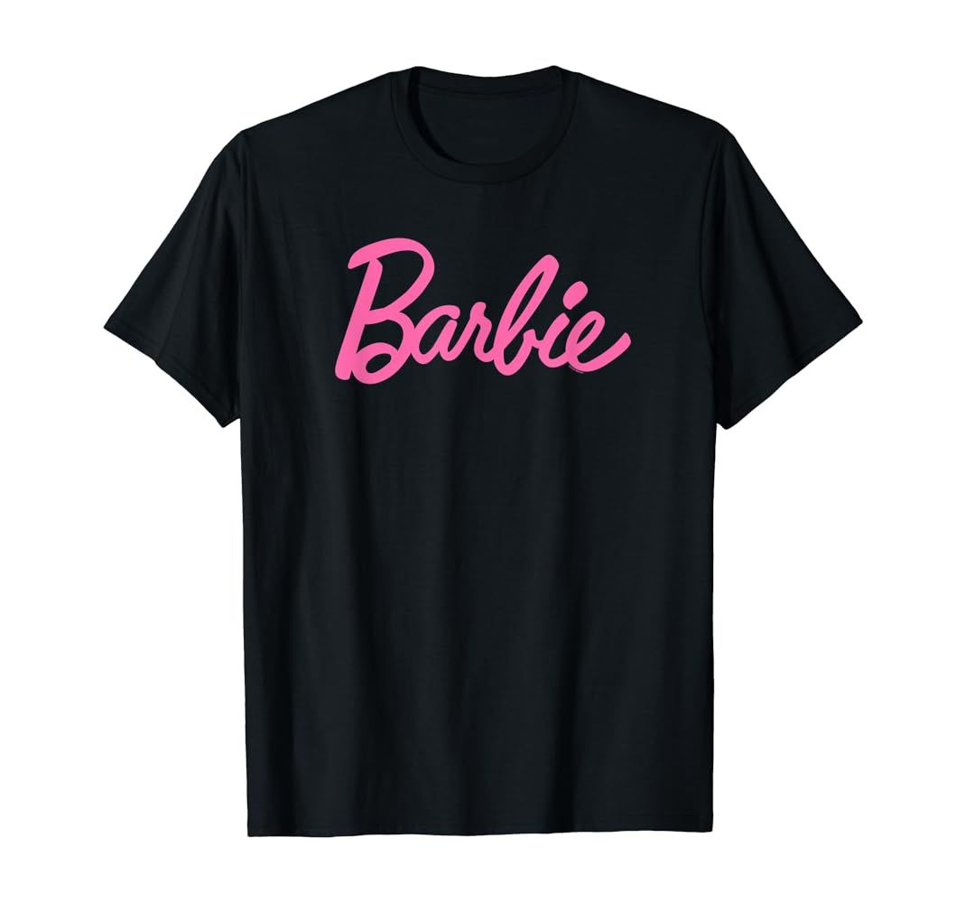 Barbie Classic Pink Logo T-Shirt | Amazon (US)