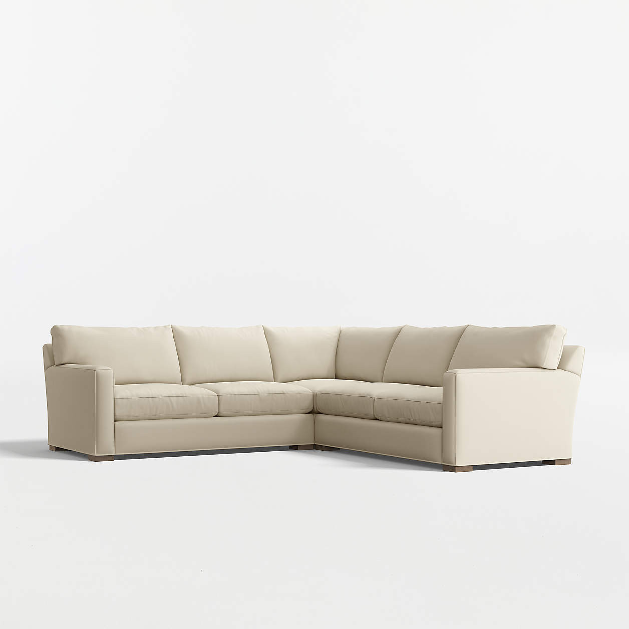 Axis 3-Piece L-Shaped Sectional Sofa + Reviews | Crate & Barrel | Crate & Barrel