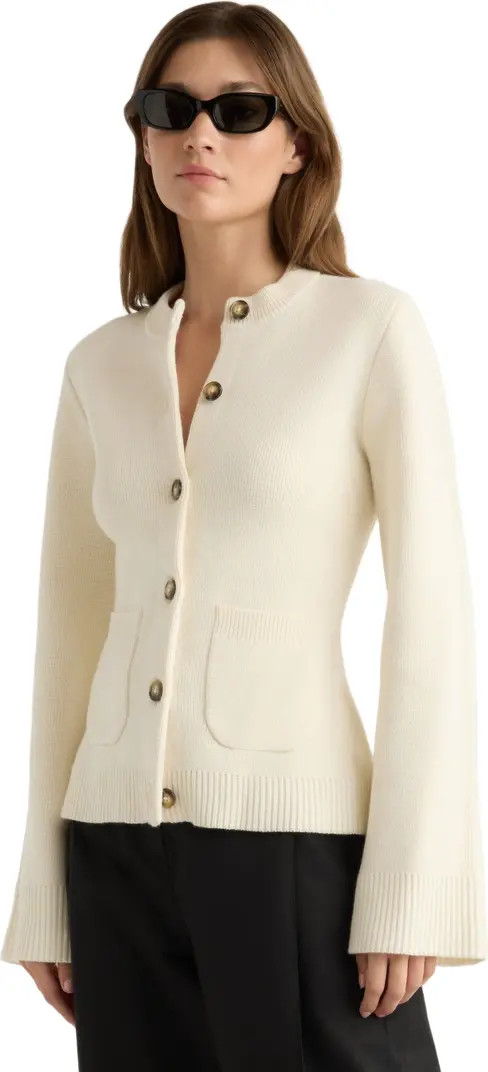 Modern Citizen Eames Cotton Wool Button Cardigan | Nordstrom | Nordstrom