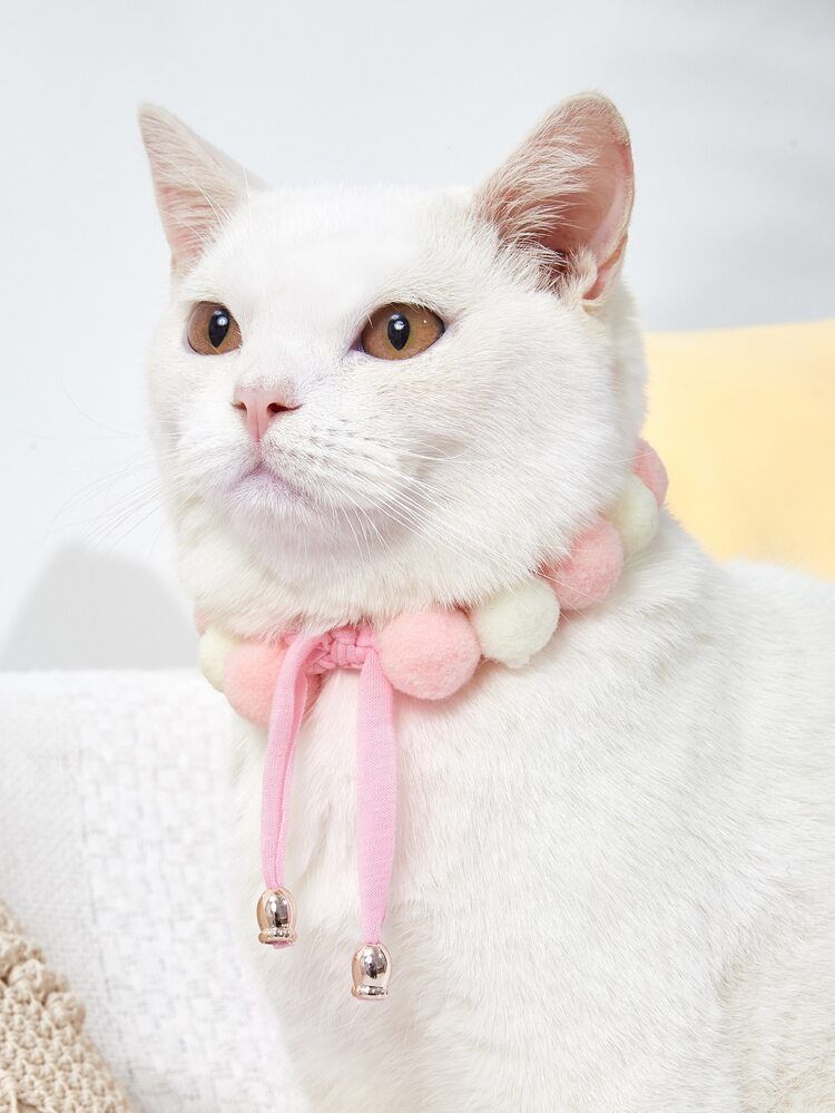 Pom-pom Beaded Cat Necklace | SHEIN
