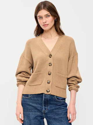Relaxed V-Neck Cardigan Sweater | Old Navy (US)