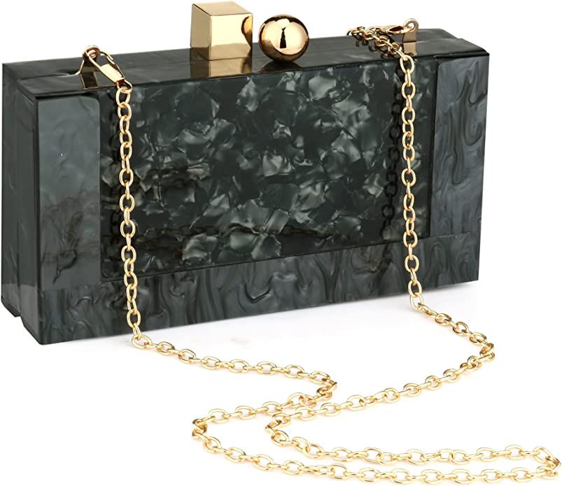 Gets Acrylic Purses and Handbags for Women Evening Clutch Bag Glitter Marble Box Clutch Purses fo... | Amazon (US)