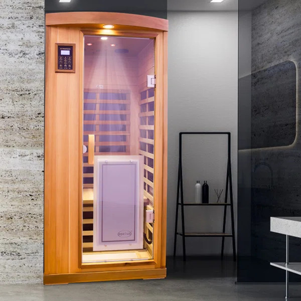 Somubi 2 - Person Indoor Bluetooth Compatible FAR Infrared Sauna in Cedar | Wayfair North America