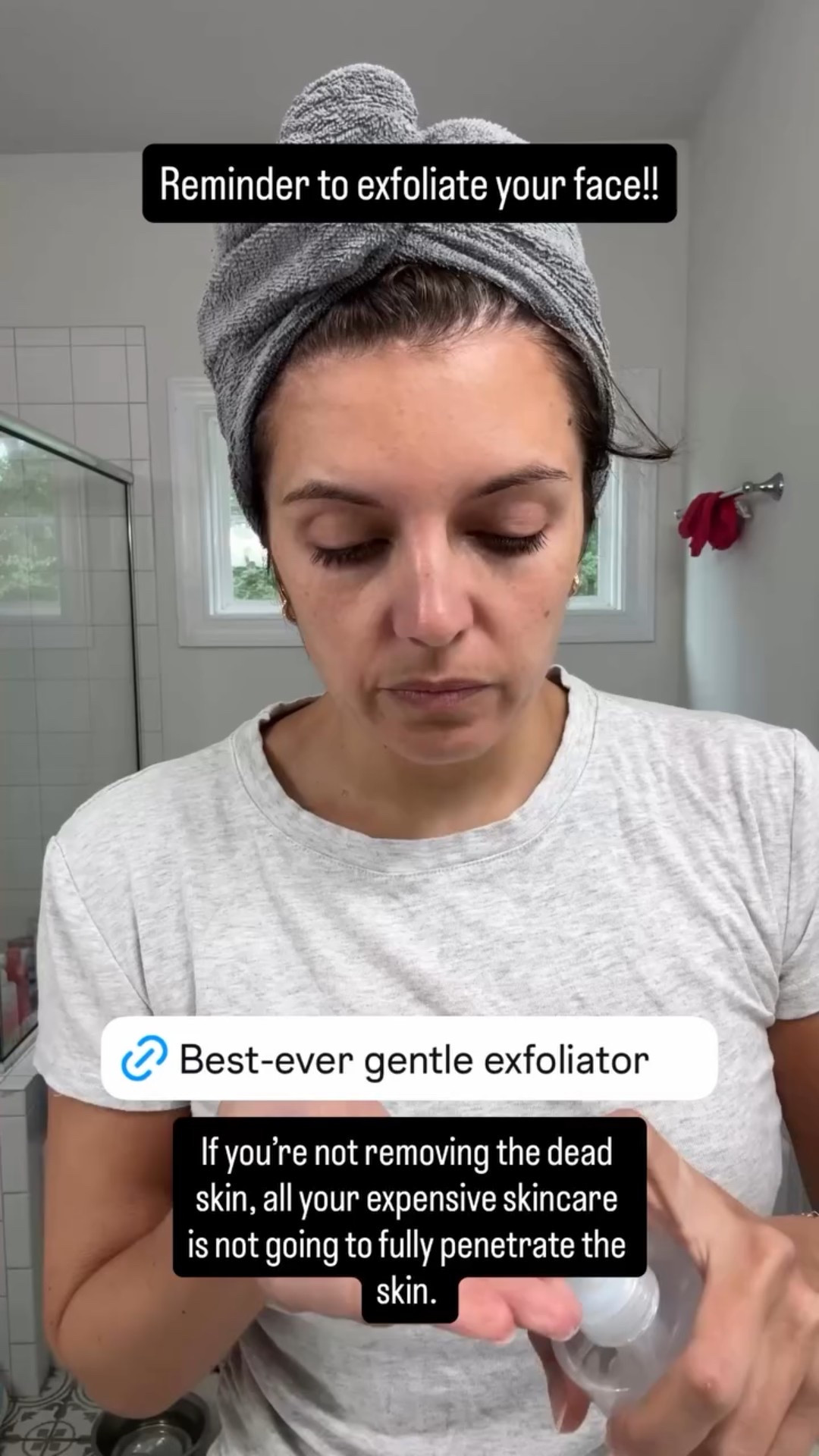 Reminder to exfoliate your face!! If you’re not removing the dead skin, all your expensive skincare is not going to fully penetrate the skin.