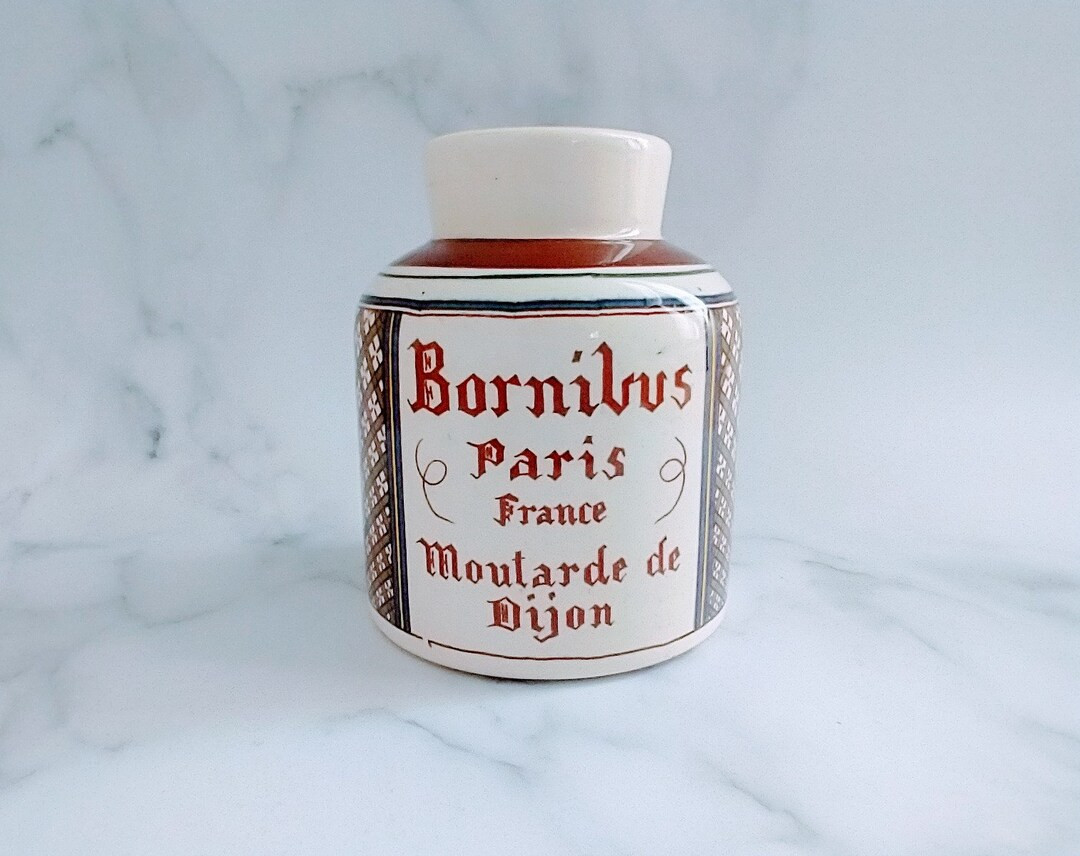Pretty Petite French Vintage Bornibus Mustard Pot Jar, French Dijon Mustard Paris France Bud Vase... | Etsy (US)