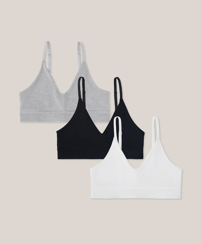 Women’s Everyday Classic T-shirt Bra 3-pack made with Organic Cotton | Pact | Pact Apparel