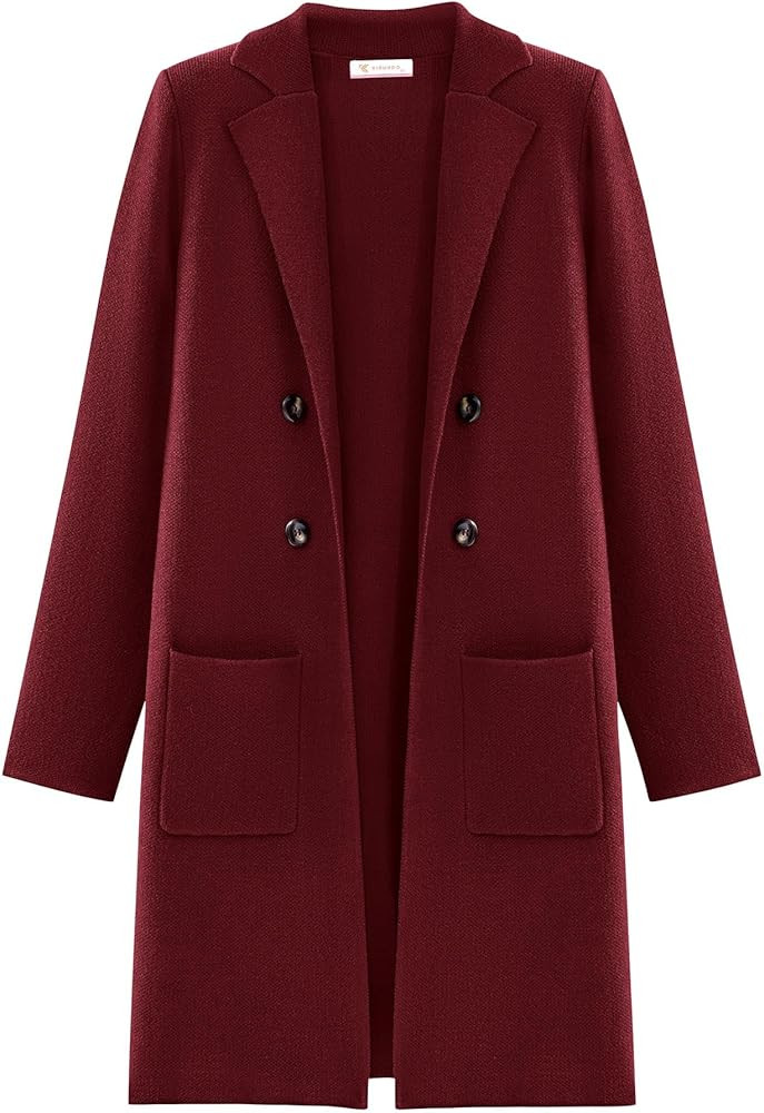 KIRUNDO Cardigan Sweaters for Women 2025 Fall Open Front Knit Sweater Jackets Business Casual Lon... | Amazon (US)