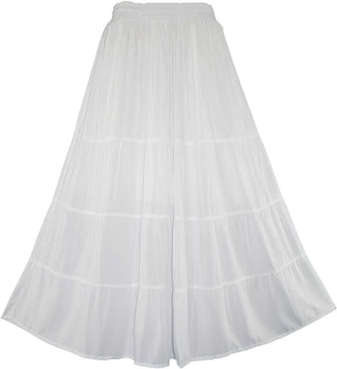 Beautybatik Women Boho Gypsy Long Maxi Tiered Peasant Skirt Plus Size XL to 3X | Amazon (CA)