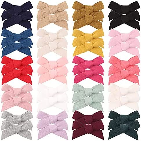 40pcs 2.6 Inches Baby Girls Hair Bows Alligator Clips Woolen Hair Barrettes Accessories for Kids ... | Amazon (US)
