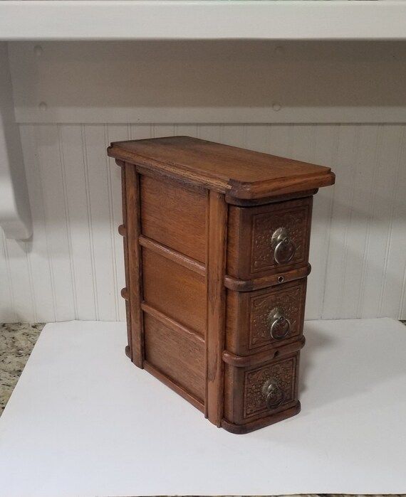 One Vintage Stack of Three Drawers Sewing Machine Drawers - Etsy | Etsy (US)