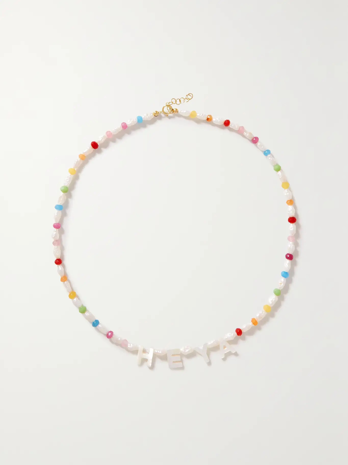 Heya 14-karat gold, agate and mother-of-pearl necklace | NET-A-PORTER (UK & EU)