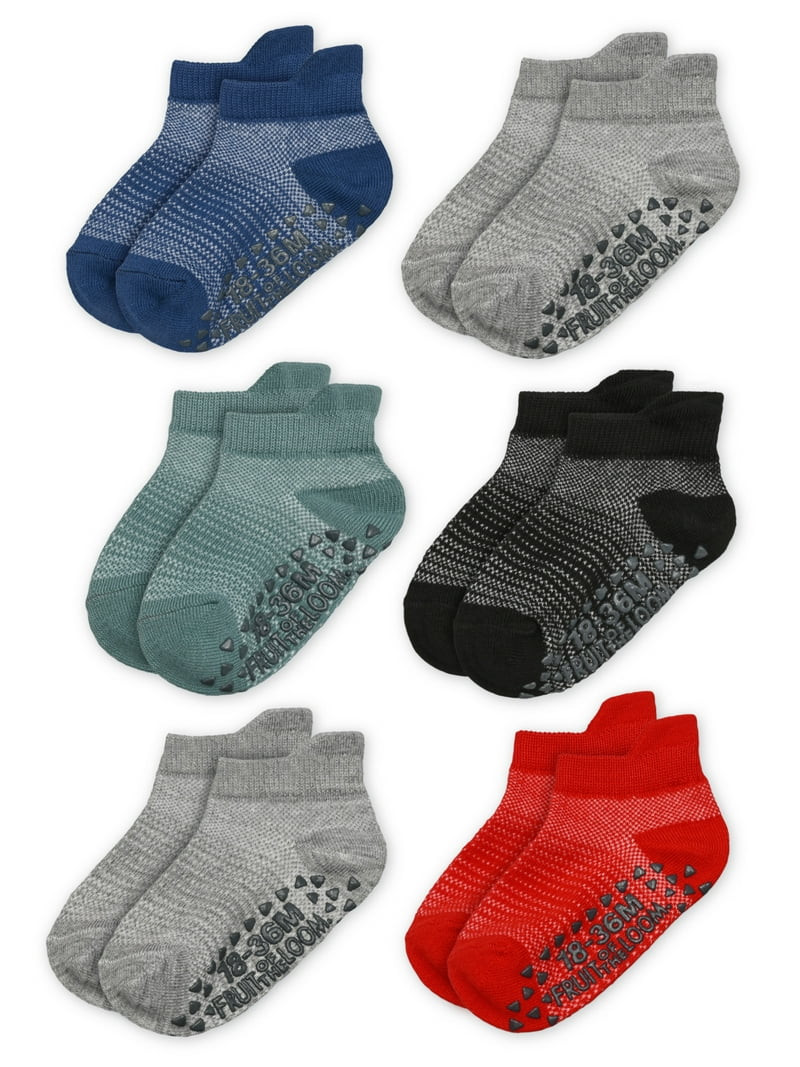 Fruit of the Loom Toddler Low-Cut Socks, 6-Pack, Size 6M-5T | Walmart (US)