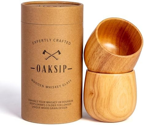 The Original Wooden Bourbon Drinking Glass Bourbon Gifts for Men | Finished Wooden Old Fashioned ... | Amazon (US)