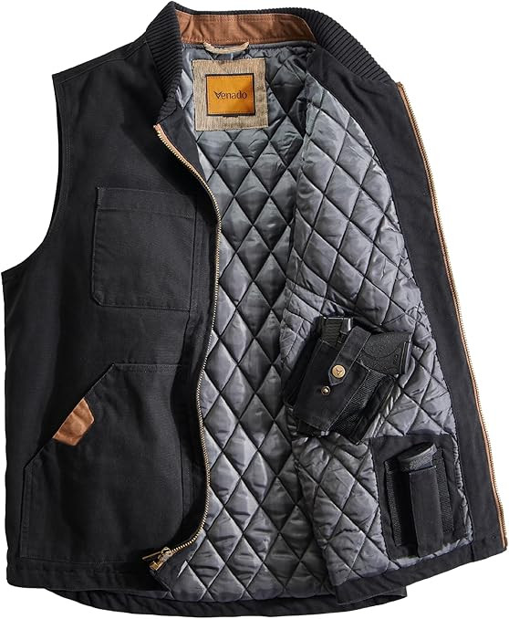 Venado Concealed Carry Vest for Men - Heavy Duty Canvas - Conceal Carry Pockets | Amazon (US)