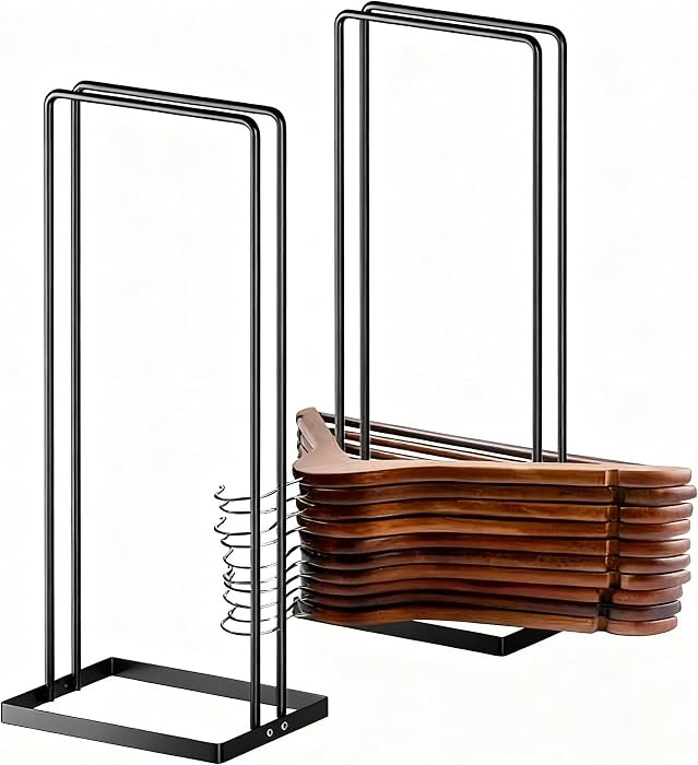 Hanger Stacker 2 Pack, Clothes Hanger Holder Organizer for Closet Laundry Room, Organizer Stacker... | Amazon (US)
