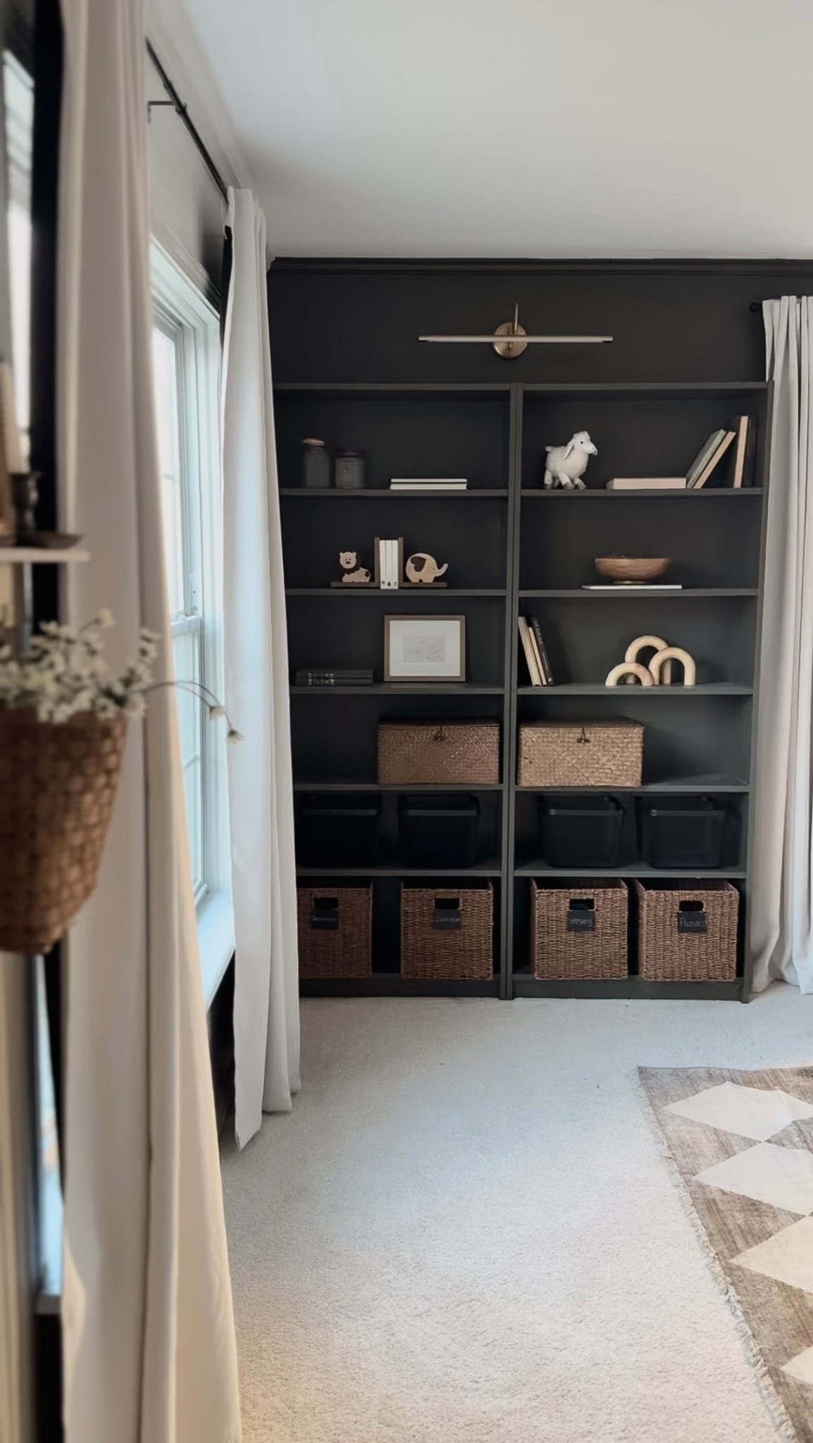 Neutral nursery, neutral playroom, playroom decor, playroom shelf inspo, playroom shelf decor, nursery shelf inspo, nursery shelf decor, green shelves, gender neutral playroom ideas, playroom lighting, playroom styling, kids room inspo, playroom organization, playroom storage, toy storage ideas, wicker baskets, checkered rug, gold picture lights, playroom art, nursery art, nursery prints, wooden kids toys

#LTKHome #LTKSaleAlert #LTKFindsUnder50