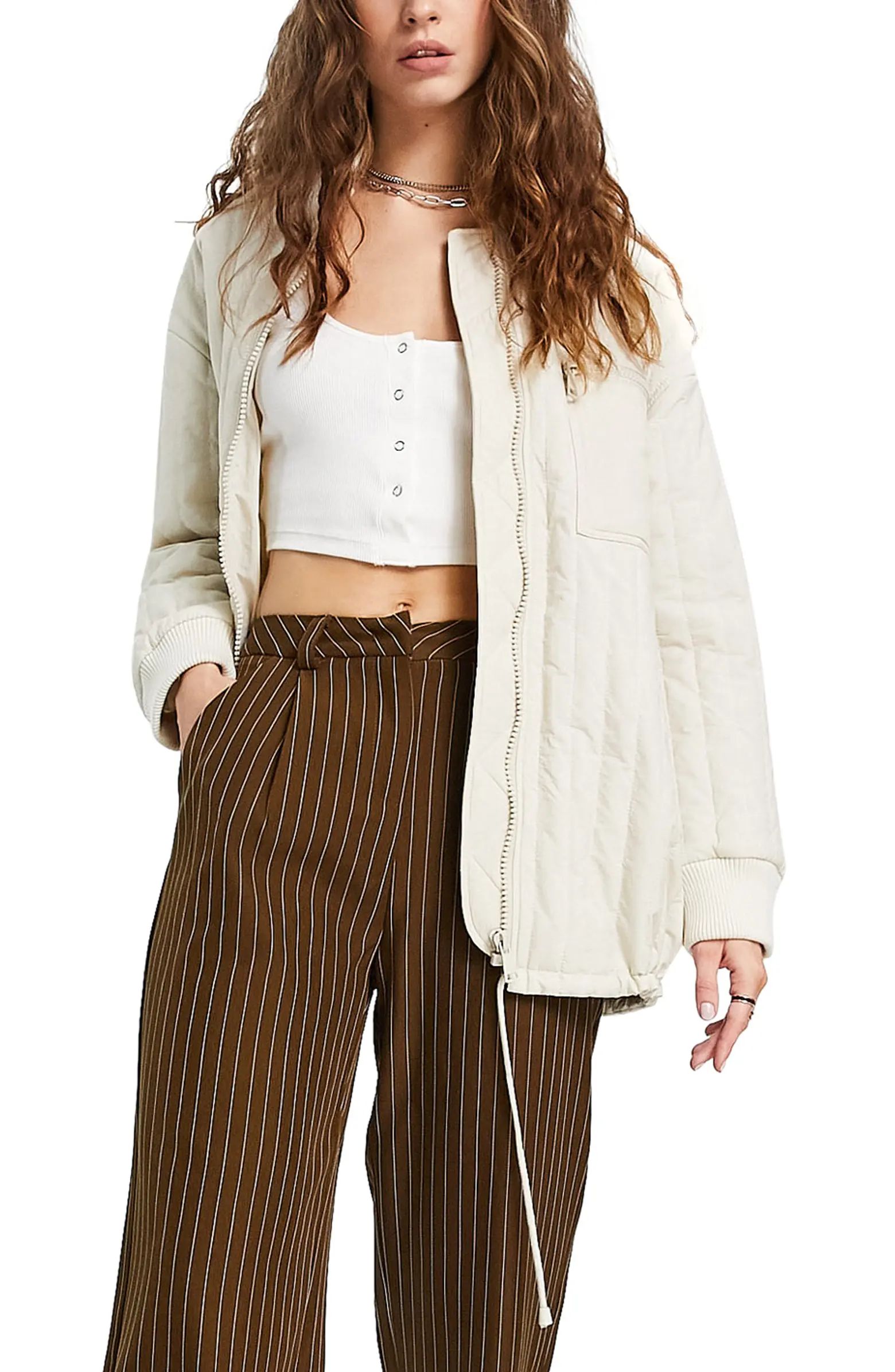 Topshop Quilted Bomber Jacket | Nordstrom | Nordstrom