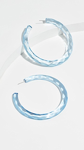 Large Textured Lucite Hoop Earrings | Shopbop