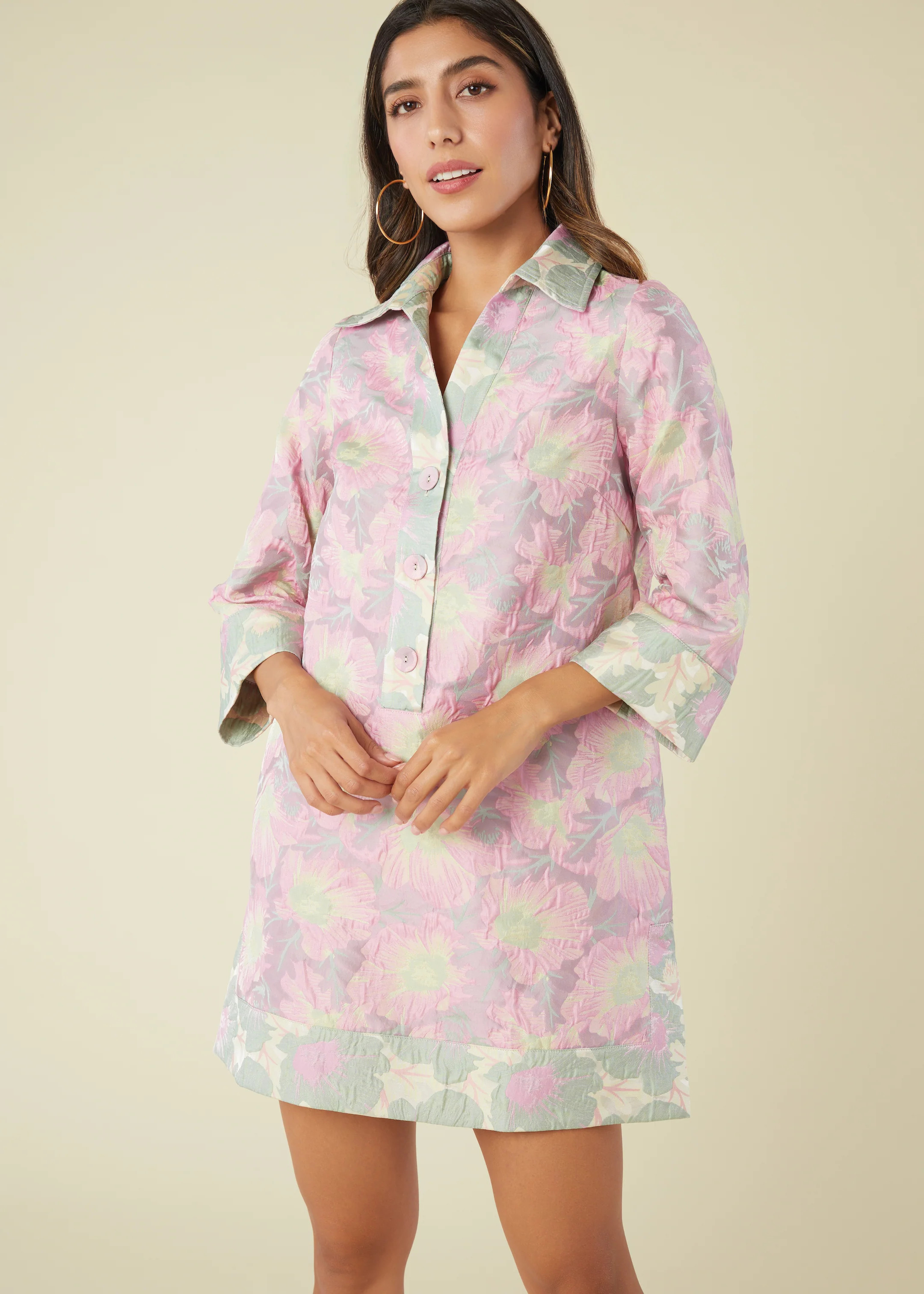 Piper Caftan Dress Paradise Jacquard | Abbey Glass