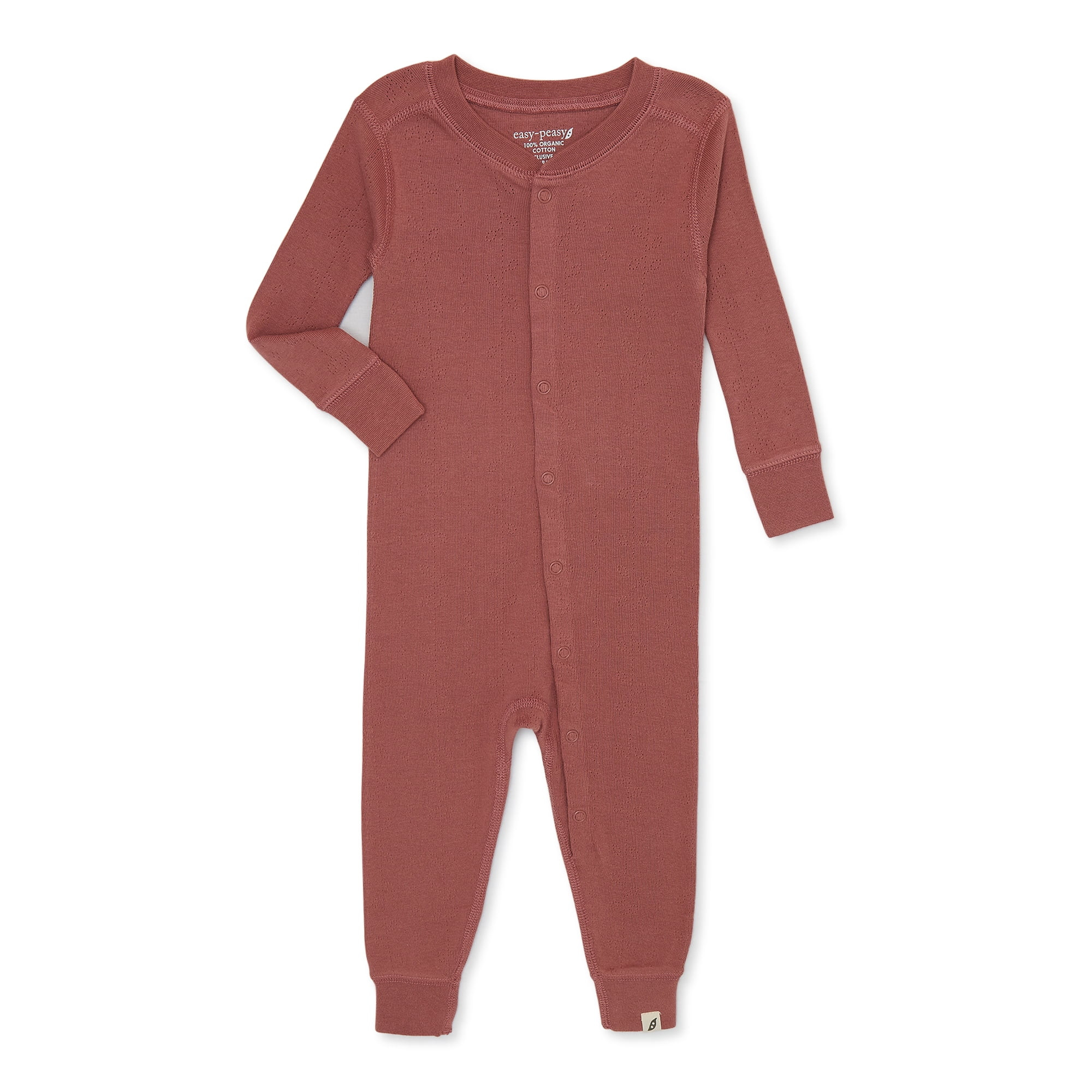 easy-peasy Toddler Unisex Organic One-Piece Pajamas Sleeper, Sizes 12M-24M - Walmart.com | Walmart (US)