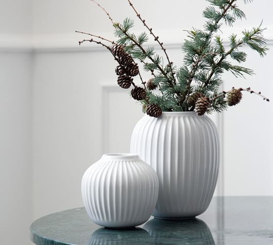 Kähler Hammershoi Vases - White Porcelain | Pottery Barn (US)