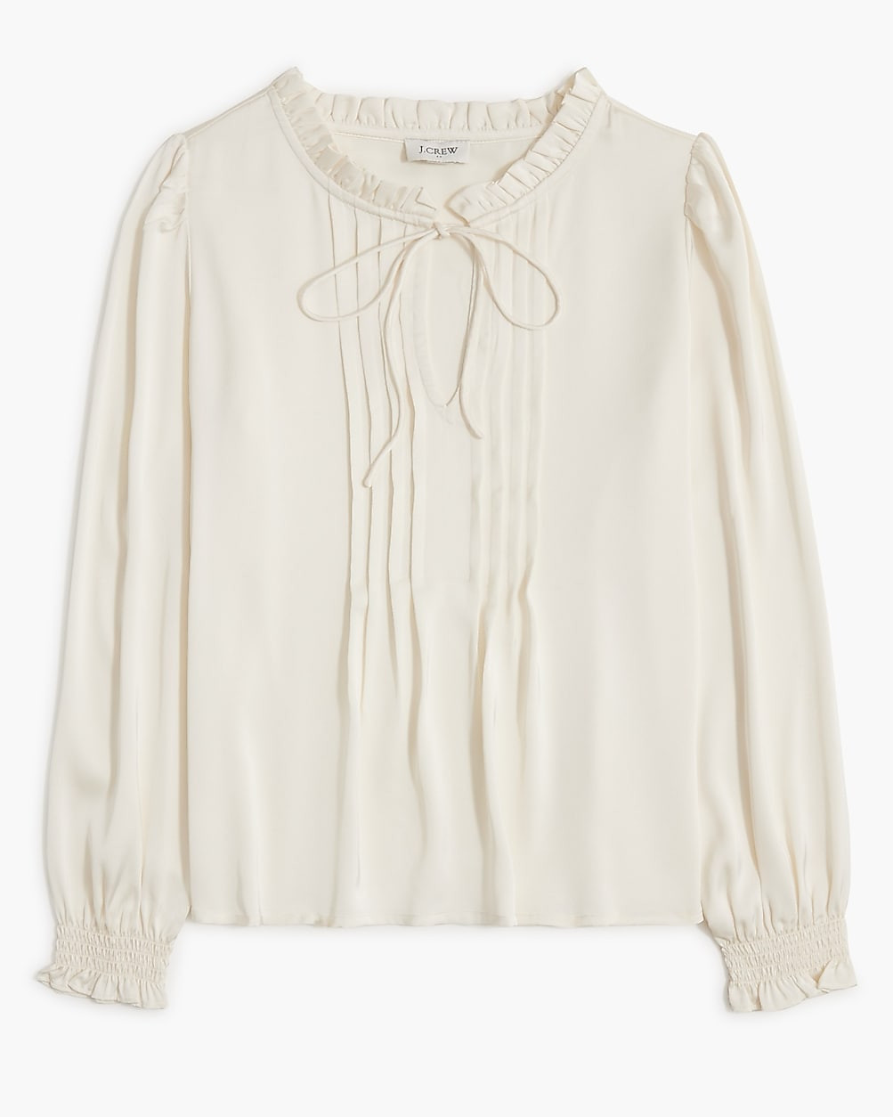 Ruffleneck pintuck blouse | J.Crew Factory