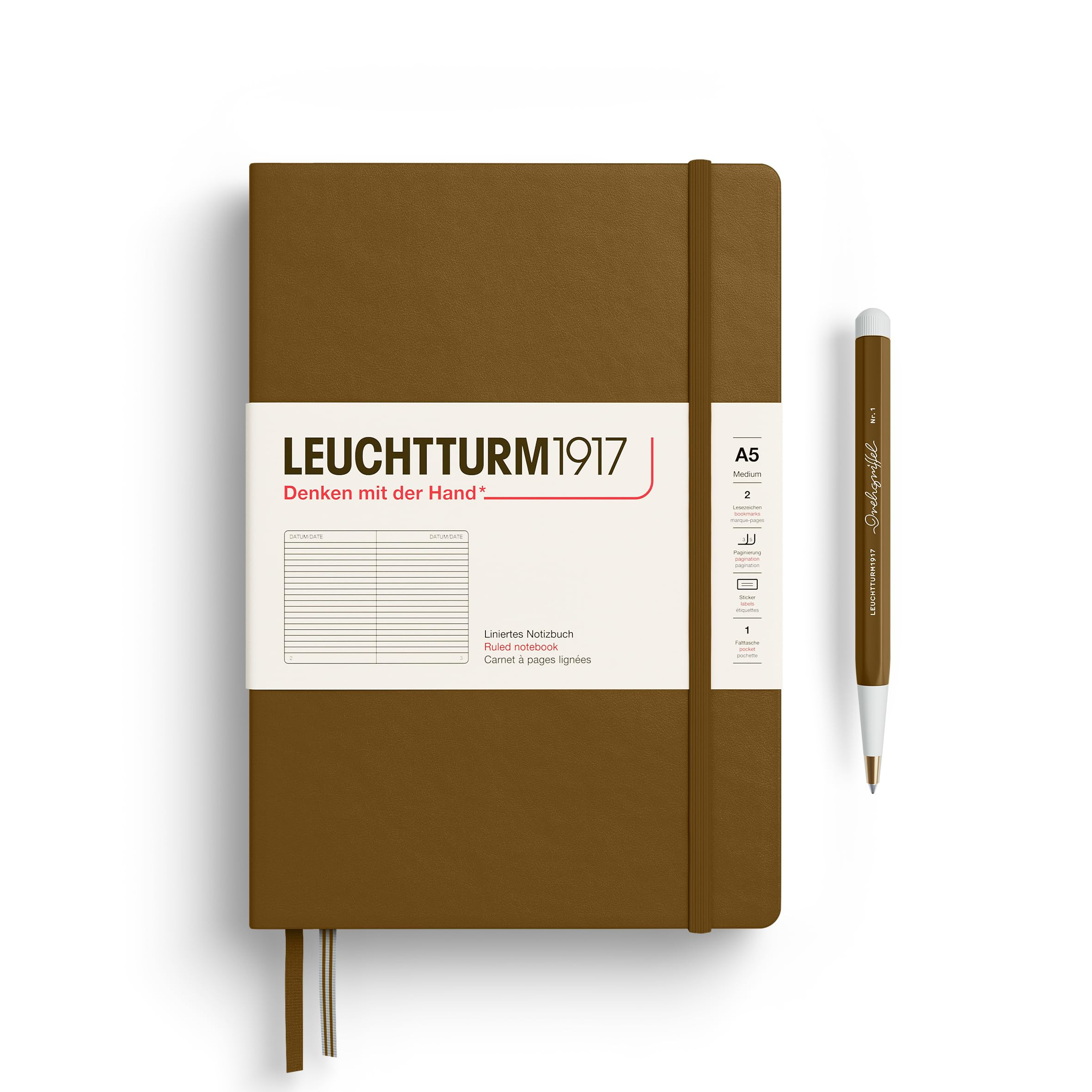 LEUCHTTURM1917 - Notebook Hardcover Medium A5-251 Numbered Pages for Writing and Journaling - Thi... | Amazon (US)