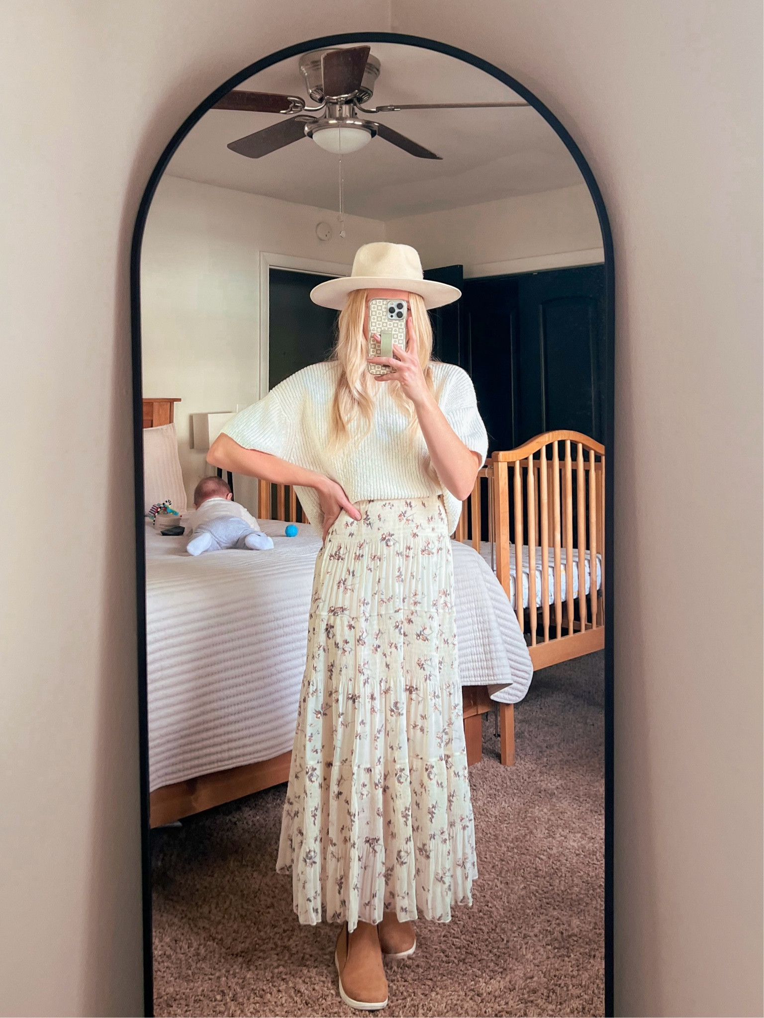 Mom outfit, fall outfit, fall skirt, spring skirt, casual fall outfit, fall mom outfit, date night outfit, Amazon style, skirt, floral skirt, cottage core, Pinterest style, Thanksgiving outfit 

#LTKHoliday #LTKFindsUnder100 #LTKSeasonal