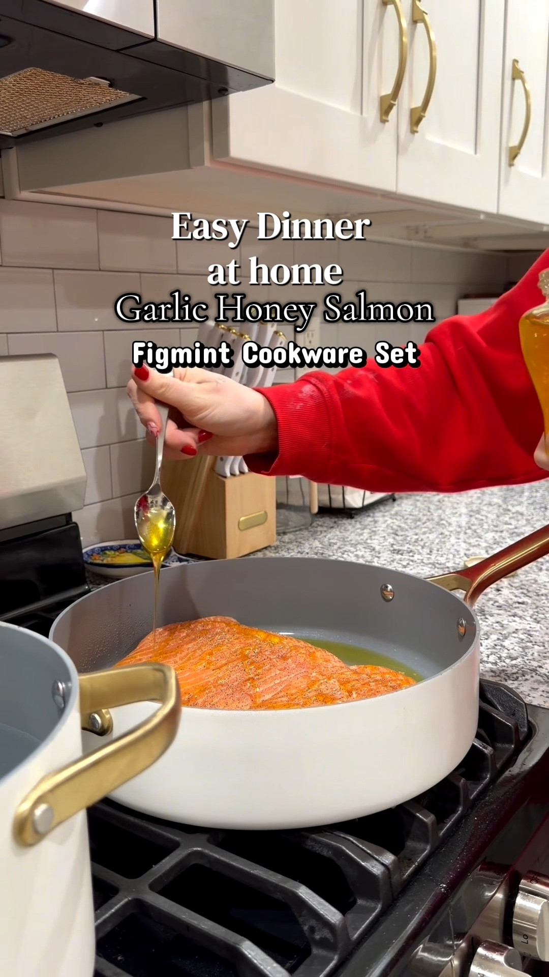 This gold & white Figmint cookware set looks so sleek in my kitchen & the nonstick clean up is actually a breeze 🙌🏼

#LTKKitchen #LTKFinds #goldaccent 

#LTKMothersDay #LTKfoodie #LTKHome