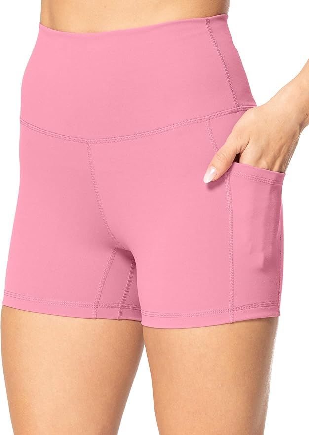 Sunzel 8" / 5" Biker Shorts for Women with Pockets, High Waisted Yoga Workout Shorts | Amazon (US)