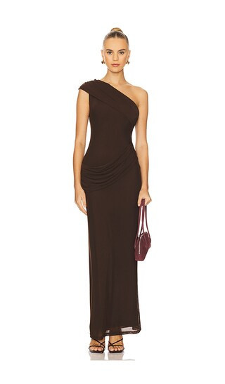 superdown Fleur Maxi Dress in Brown. - size XS (also in L, M, S, XXS) | Revolve Clothing (Global)
