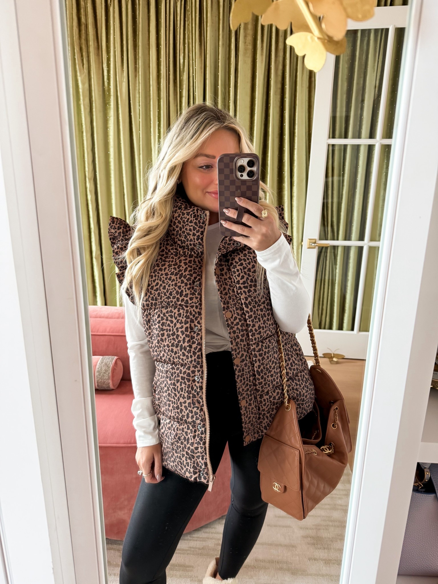 Wearing size medium in this leopard vest!

#LTKFindsUnder100 #LTKSeasonal #LTKSaleAlert