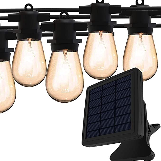 Solar String Lights, Magictec LED S14 Solar String Light Outdoor Waterproof Lighting Decoration E... | Amazon (US)