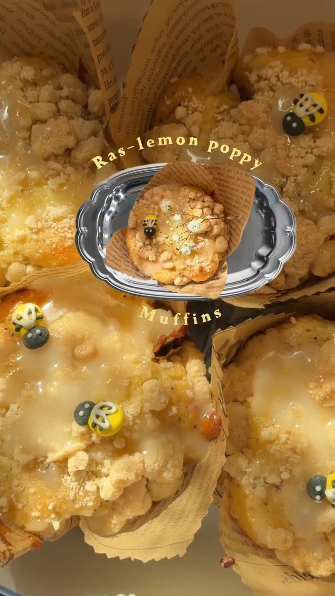 Ras lemon poppy seed muffins!! I used 1 box of muffin mix including all the ingredients listed on the box (I like King Arthur GF), 1/3 cup of lemon curd cream, 2 tsp poppy seeds, and 1/2 cup of raspberries! The icing is 1 cup powdered sugar + 1 tbs lemon curd + 3ish tbs of milk! 🧚✨ they are simply them most whimsical muffins to me #muffins #baking #whimsy #whimsical #bakingrecipe