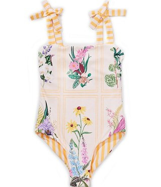 Big Girls Reversible Bandeau One Piece Swimsuit | Dillard's