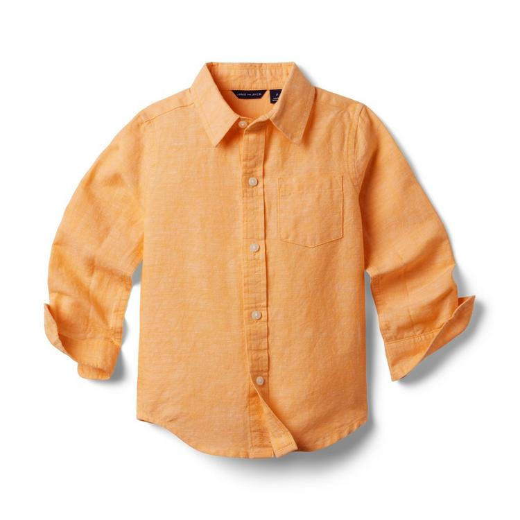 Linen Roll-Cuff Shirt | Janie and Jack