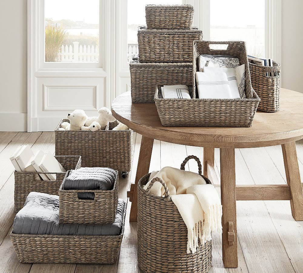 Charleston Handwoven Seagrass Tote Basket | Pottery Barn (US)