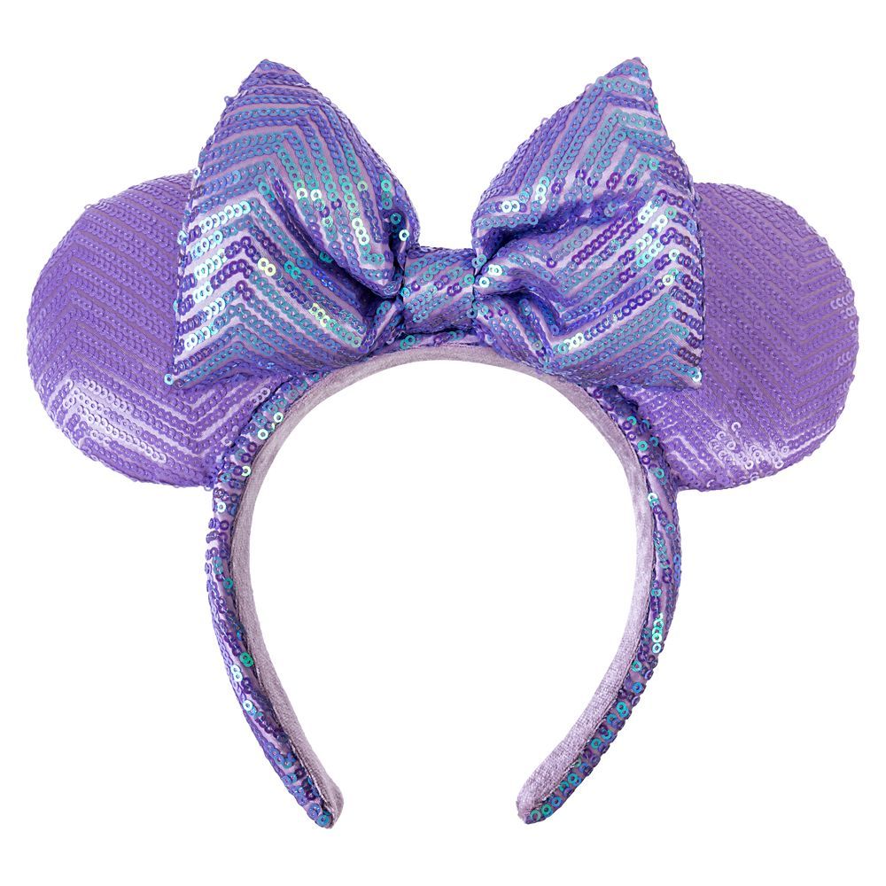 Minnie Mouse Sequin Ear Headband for Adults – Lavender | Disney Store