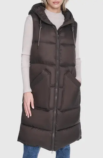 Andrew Marc Kerr Hooded Longline Puffer Vest | Nordstromrack | Nordstrom Rack
