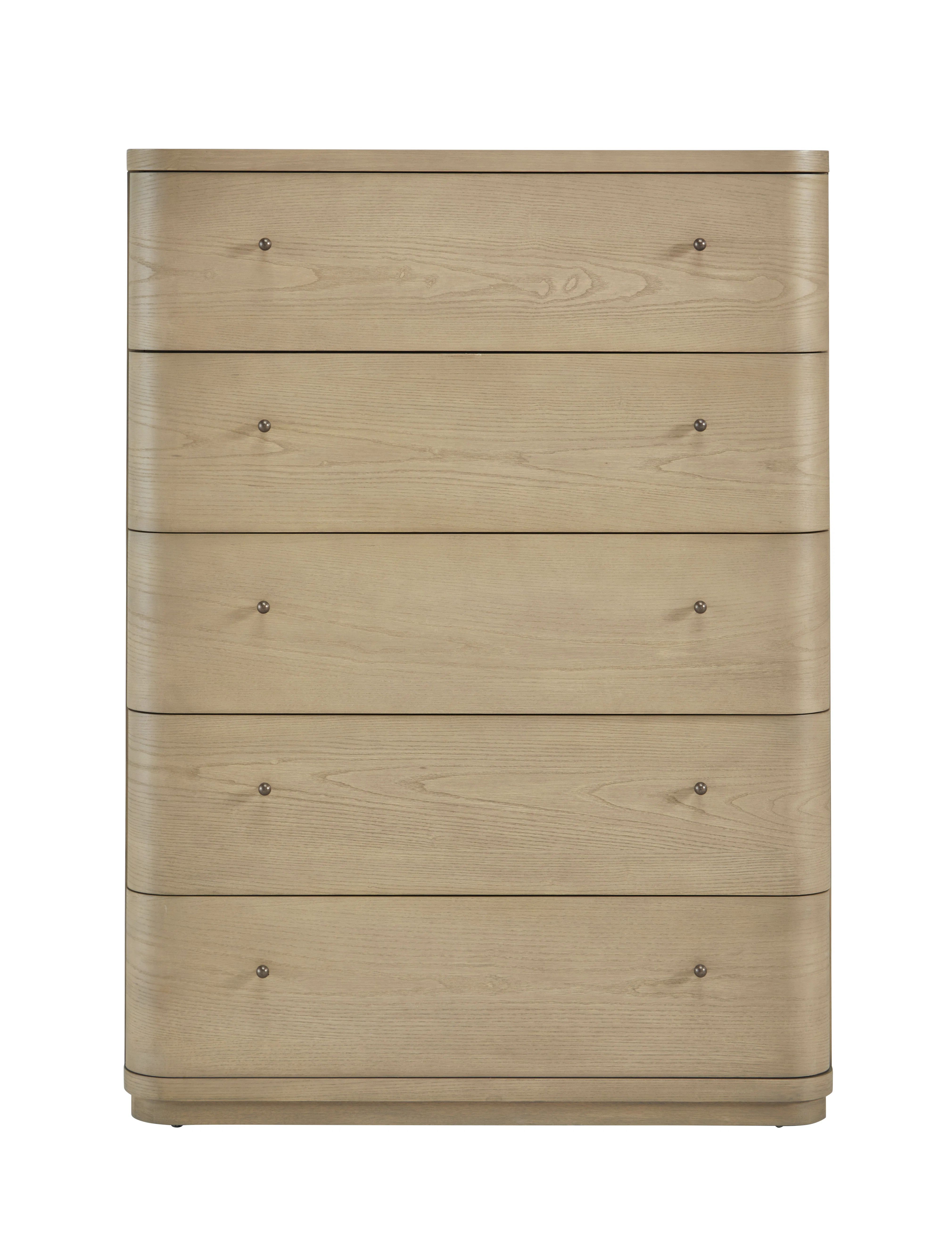 Joss & Main Lucie Five Drawer White Oak Chest In Buff Cream | Wayfair | Wayfair North America