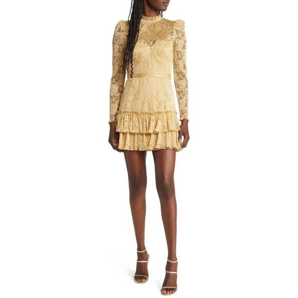 NEW SAYLOR adria dress in gold | Poshmark