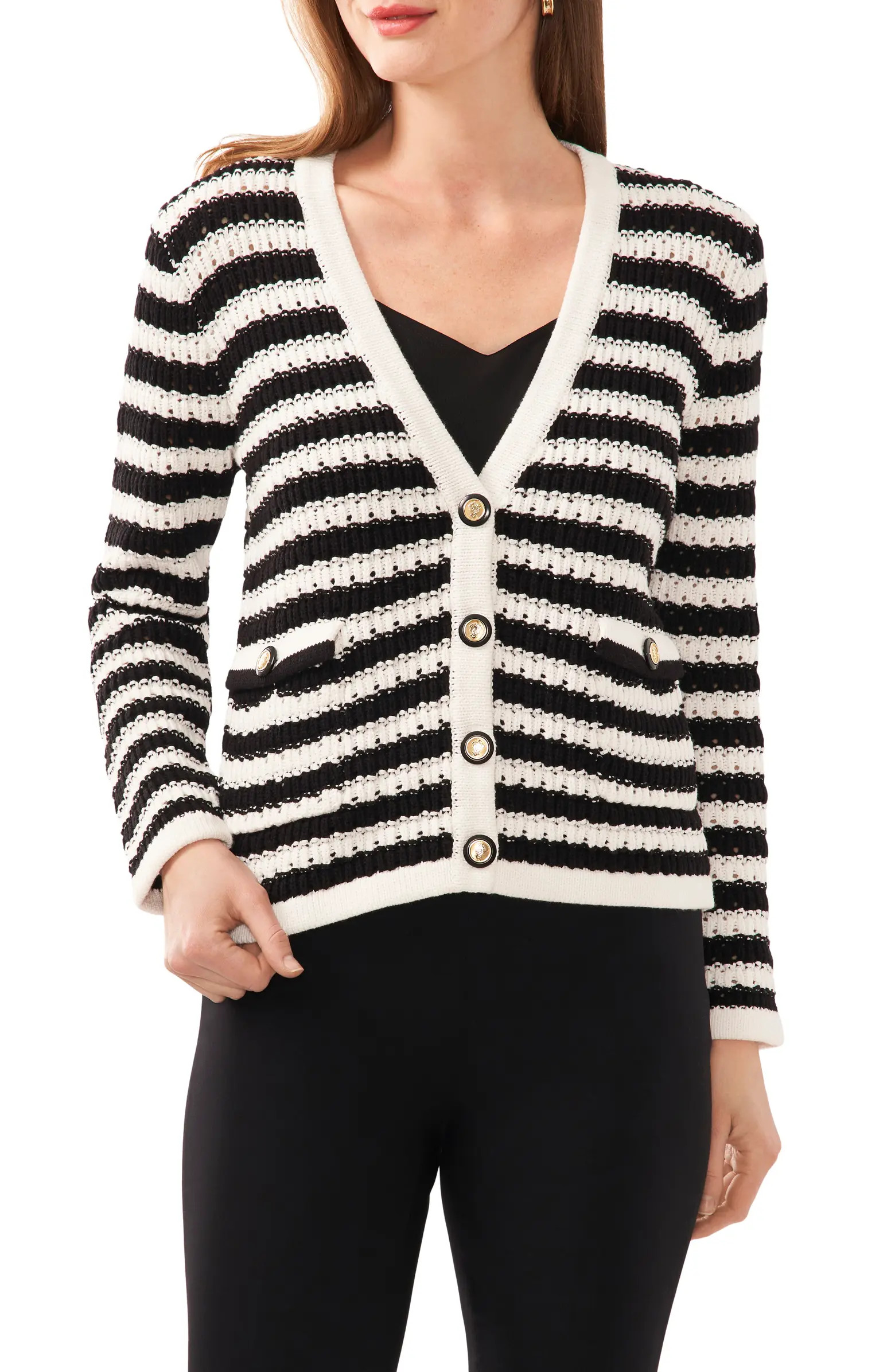 Stripe V-Neck Cardigan | Nordstrom