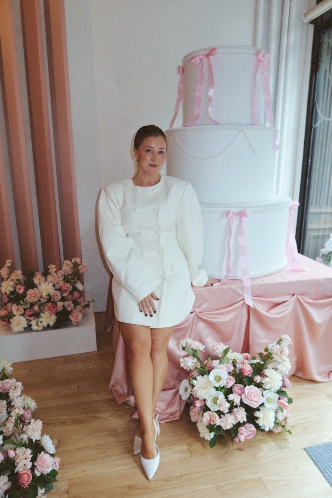 Got so many compliments on this blazer dress at NYBFW! Would be perfect for a bridal event!🤍 

#LTKootd #LTKPetite #LTKWedding