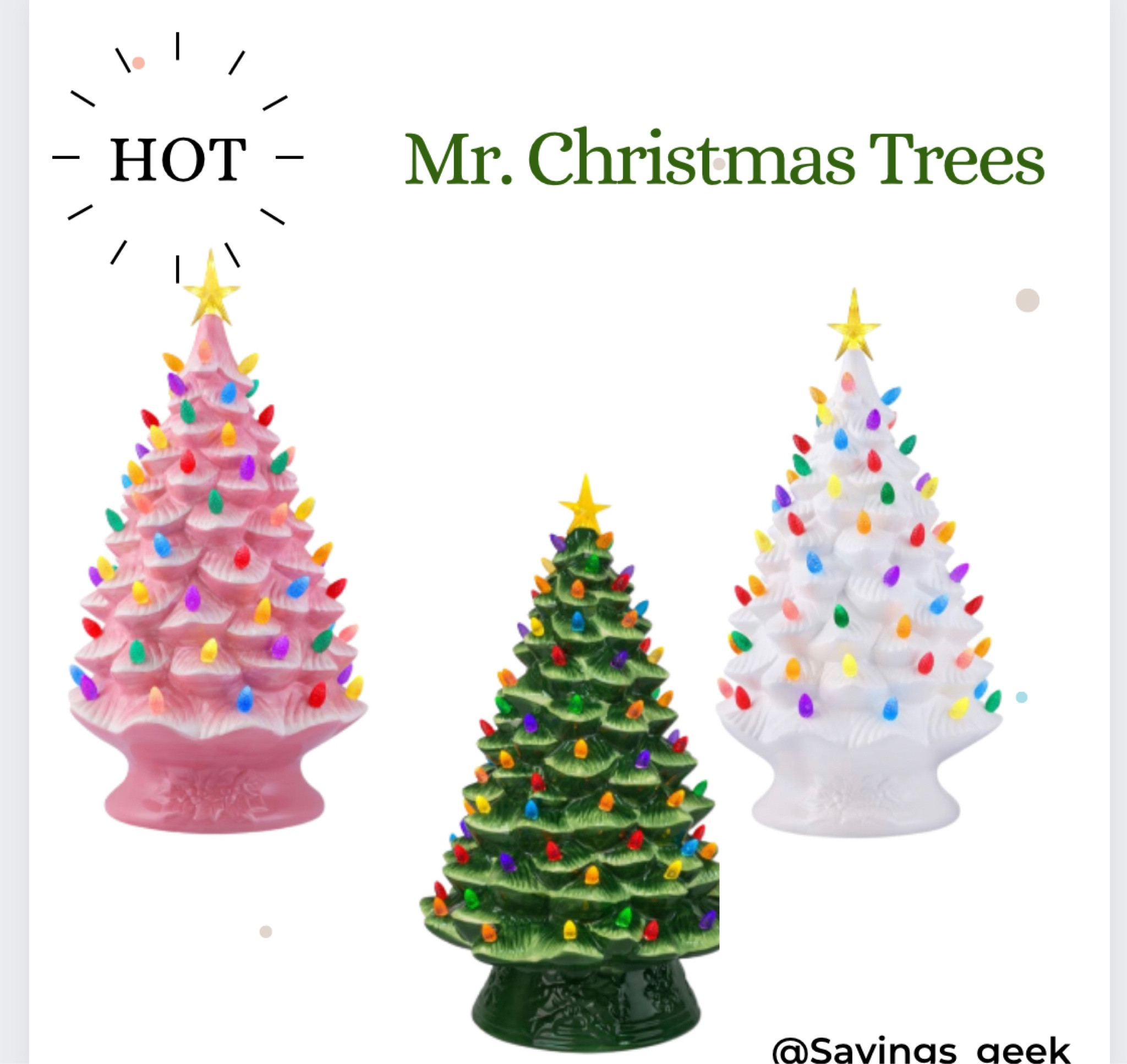 Mr Christmas ceramic trees

Ad ✨Link is in my bio to LTK

#christmas #christmasdecor #ceramictree

#LTKsalealert #LTKHoliday #LTKSeasonal
