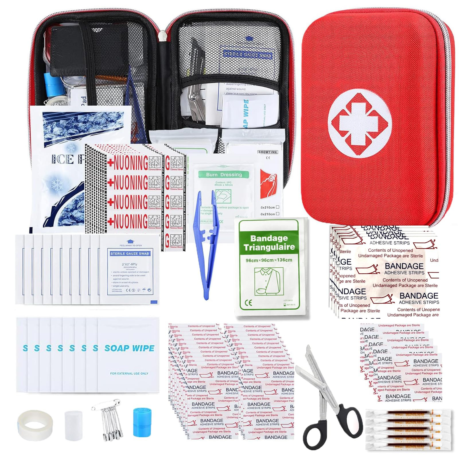 276PCS First Aid Kit Home Car Camping Hiking Emergency Supplies Small Compact Lovely Bag for Scho... | Amazon (US)