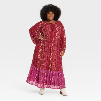 Women's Long Sleeve Smocked Mesh Dress - Knox Rose™ | Target