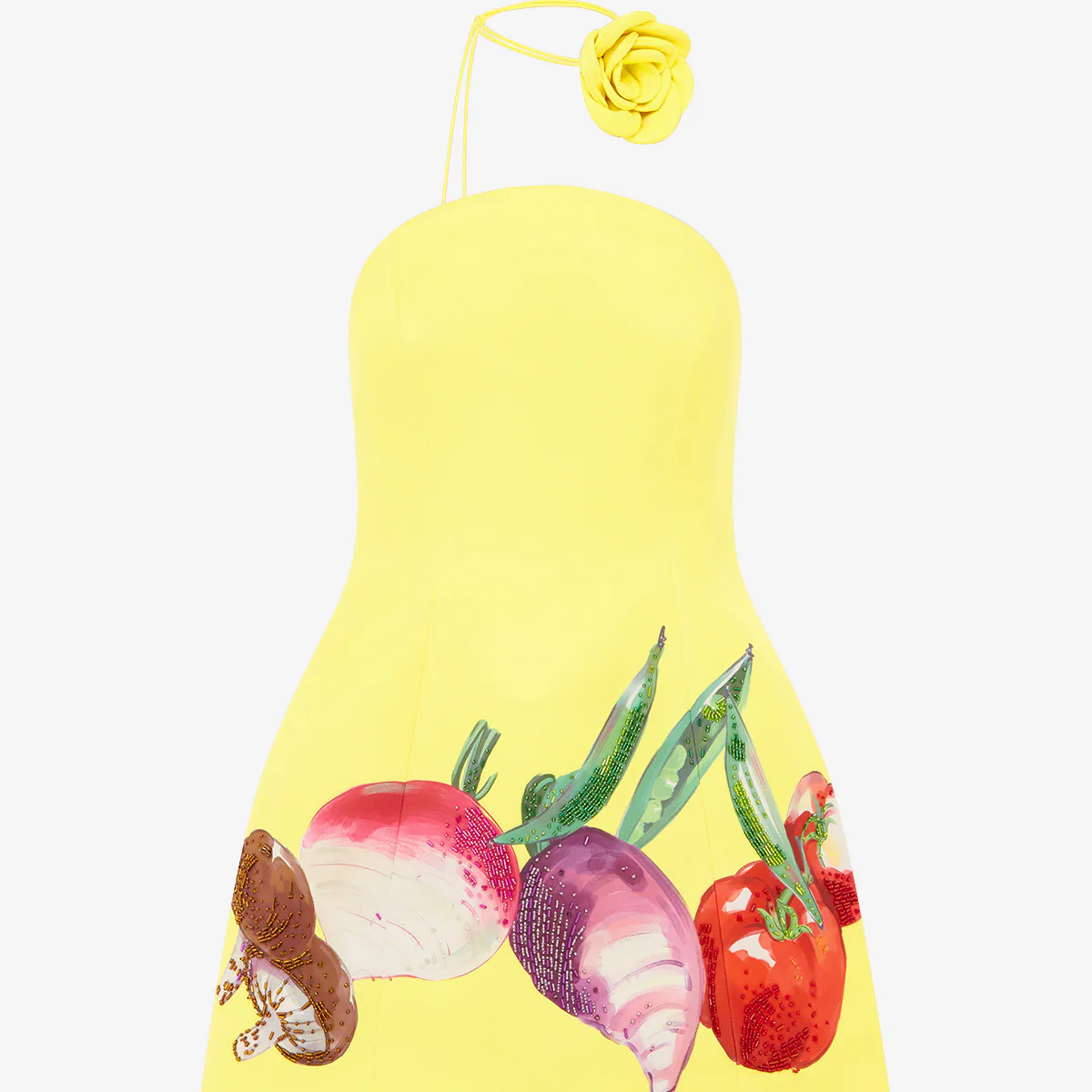 Zaria Bustier Mini Dress - Harvest Print | LEO LIN US