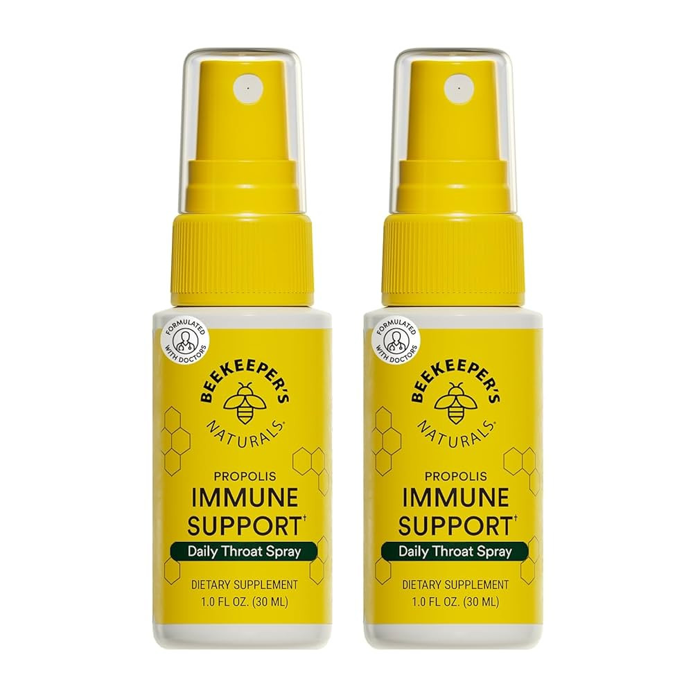 Beekeeper's Naturals Propolis Throat Spray, Natural Immune Support & Sore Throat Relief - Antioxi... | Amazon (US)
