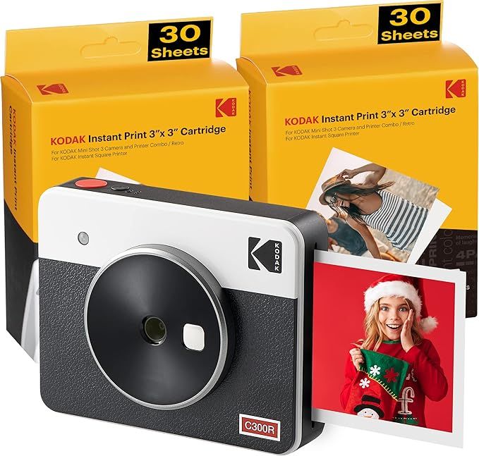 Kodak Mini Shot 3 Retro (60 Sheets) 3x3 2-in-1 Portable Wireless Instant Camera & Photo Printer, ... | Amazon (US)