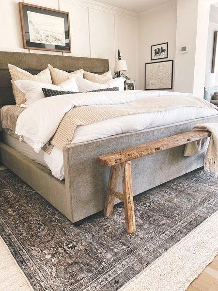 Bedroom inspo, bedroom design, neutral bedroom, upholstered bed, vintage bench 

#LTKStyleTip #LTKHome #LTKSaleAlert